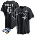 MATTH T.Blue Jays #0 Andres Gimenez Player Black 2025 World Series Game Stitched Jerseys