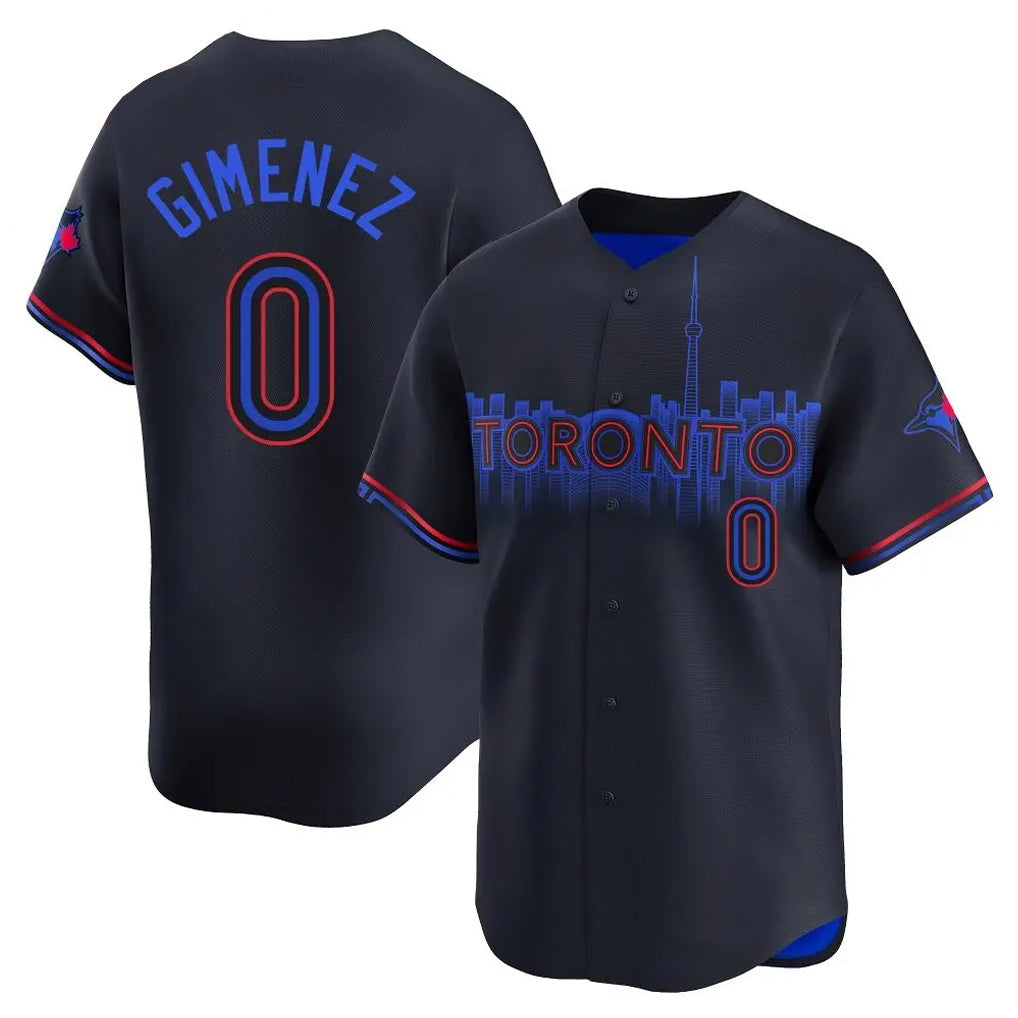 MATTH T.Blue Jays #0 Andres Gimenez Player Black City Connect Limited Stitched Jerseys