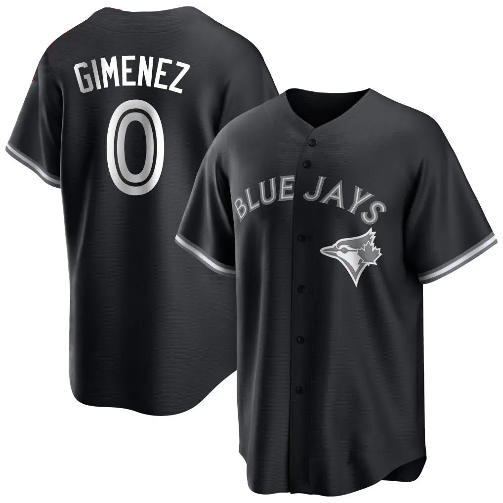MATTH T.Blue Jays #0 Andres Gimenez Player Black Home Game Stitched Jerseys