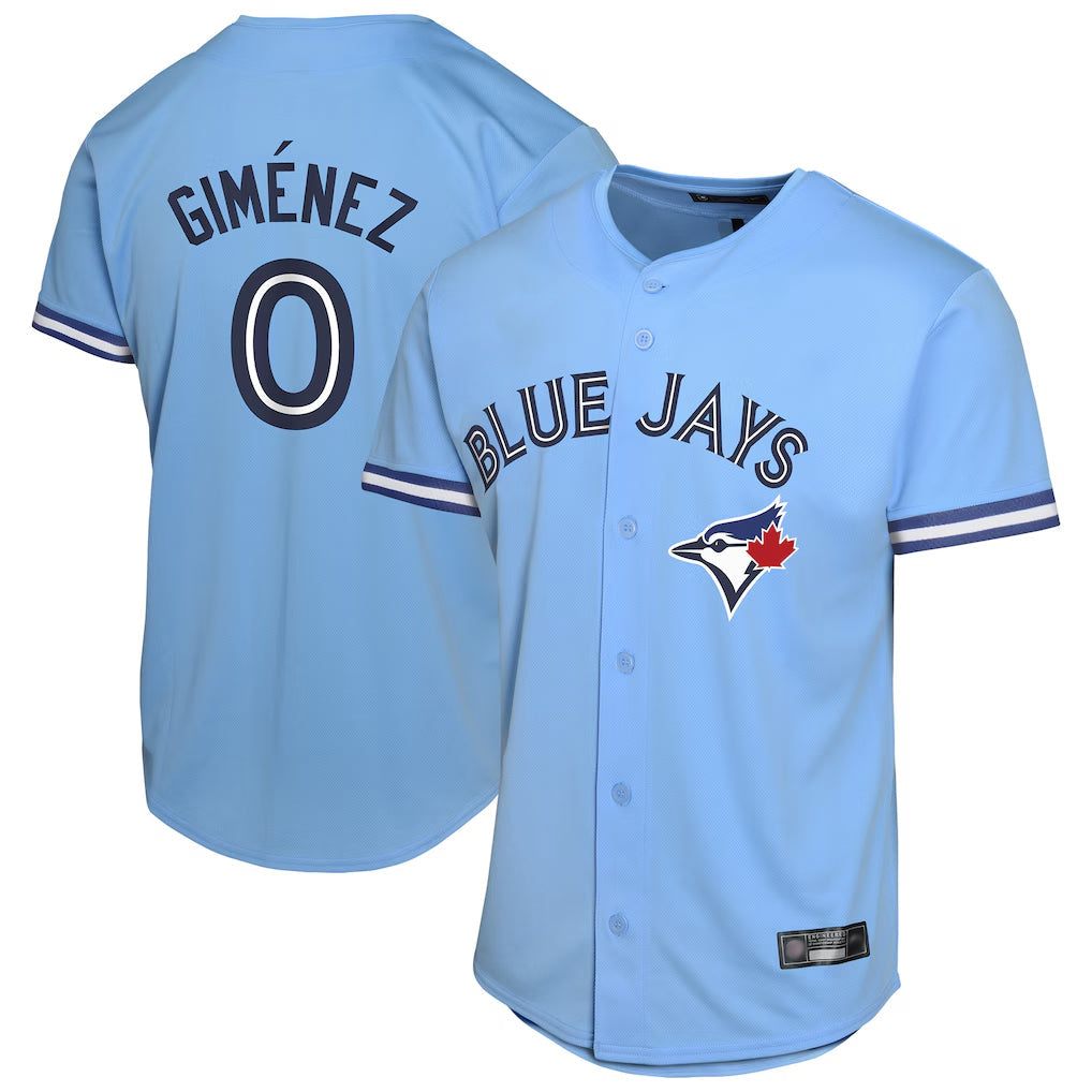 MATTH T.Blue Jays #0 Andres Gimenez Player Blue Home Game Stitched Jerseys