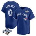 MATTH T.Blue Jays #0 Andres Gimenez Player Royal 2025 World Series Limited Stitched Jerseys