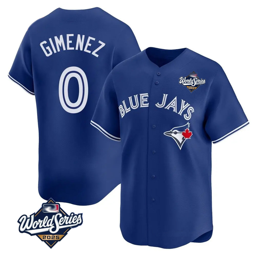 MATTH T.Blue Jays #0 Andres Gimenez Player Royal 2025 World Series Limited Stitched Jerseys