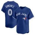 MATTH T.Blue Jays #0 Andres Gimenez Player Royal Home Game Stitched Jerseys
