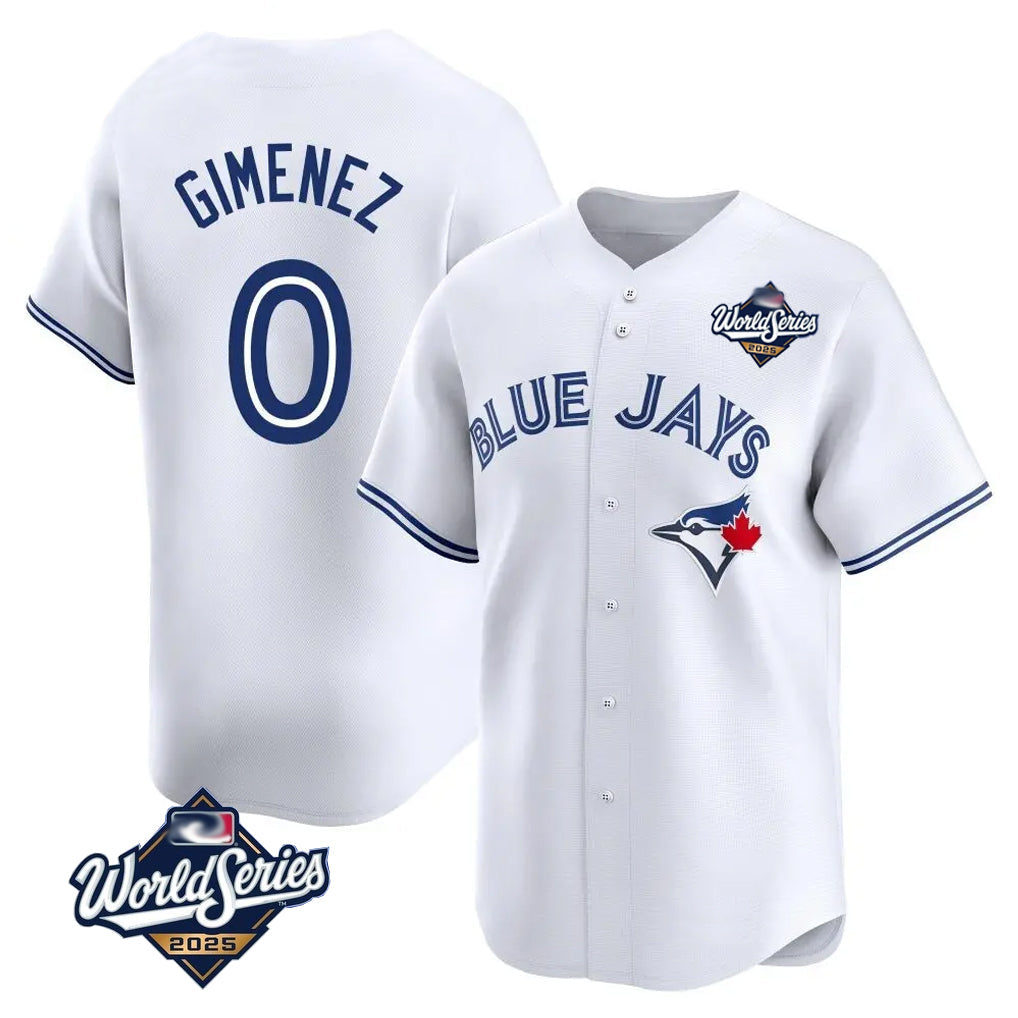 MATTH T.Blue Jays #0 Andres Gimenez Player White 2025 World Series Limited Stitched Jerseys