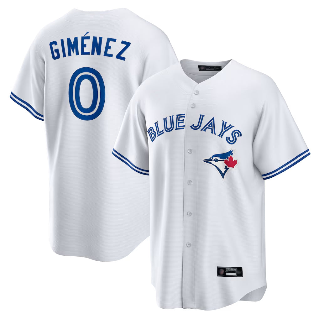 MATTH T.Blue Jays #0 Andres Gimenez Player White Home Game Stitched Jerseys