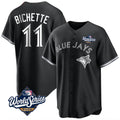 MATTH T.Blue Jays #11 Bo Bichette Player Black 2025 World Series Game Stitched Jerseys