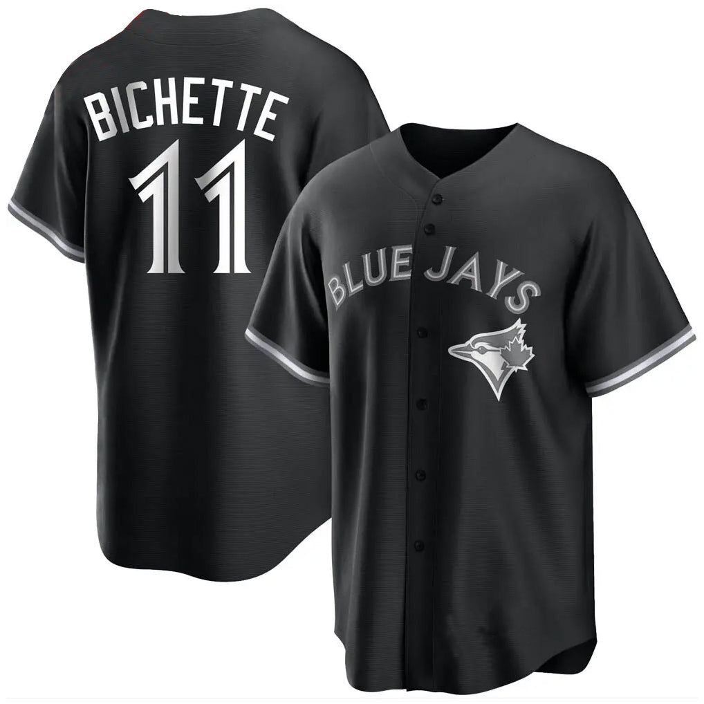 MATTH T.Blue Jays #11 Bo Bichette Player Black Home Game Stitched Jerseys