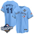MATTH T.Blue Jays #11 Bo Bichette Player Blue 2025 World Series Game Stitched Jerseys