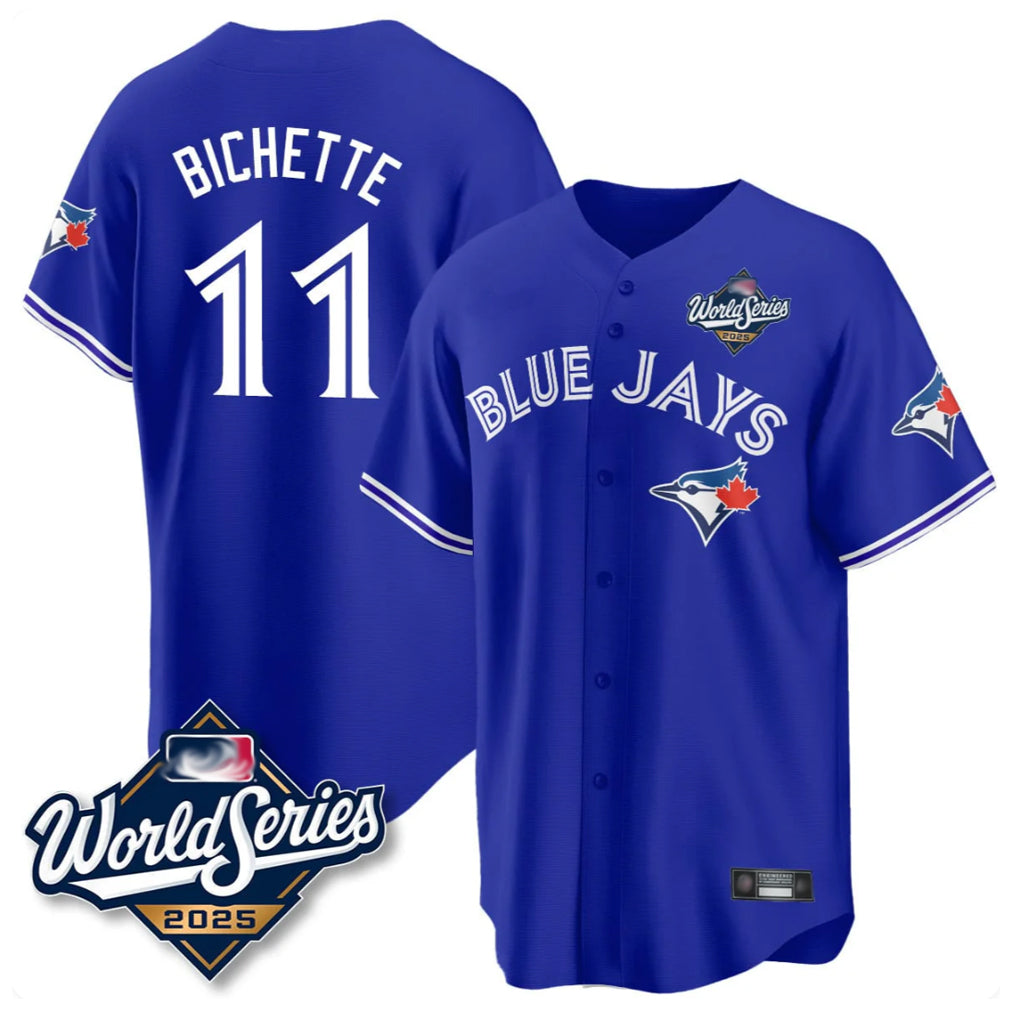 MATTH T.Blue Jays #11 Bo Bichette Player Blue 2025 World Series Rush Limited Stitched Jerseys