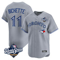 MATTH T.Blue Jays #11 Bo Bichette Player Gray 2025 World Series Limited Home Stitched Jerseys