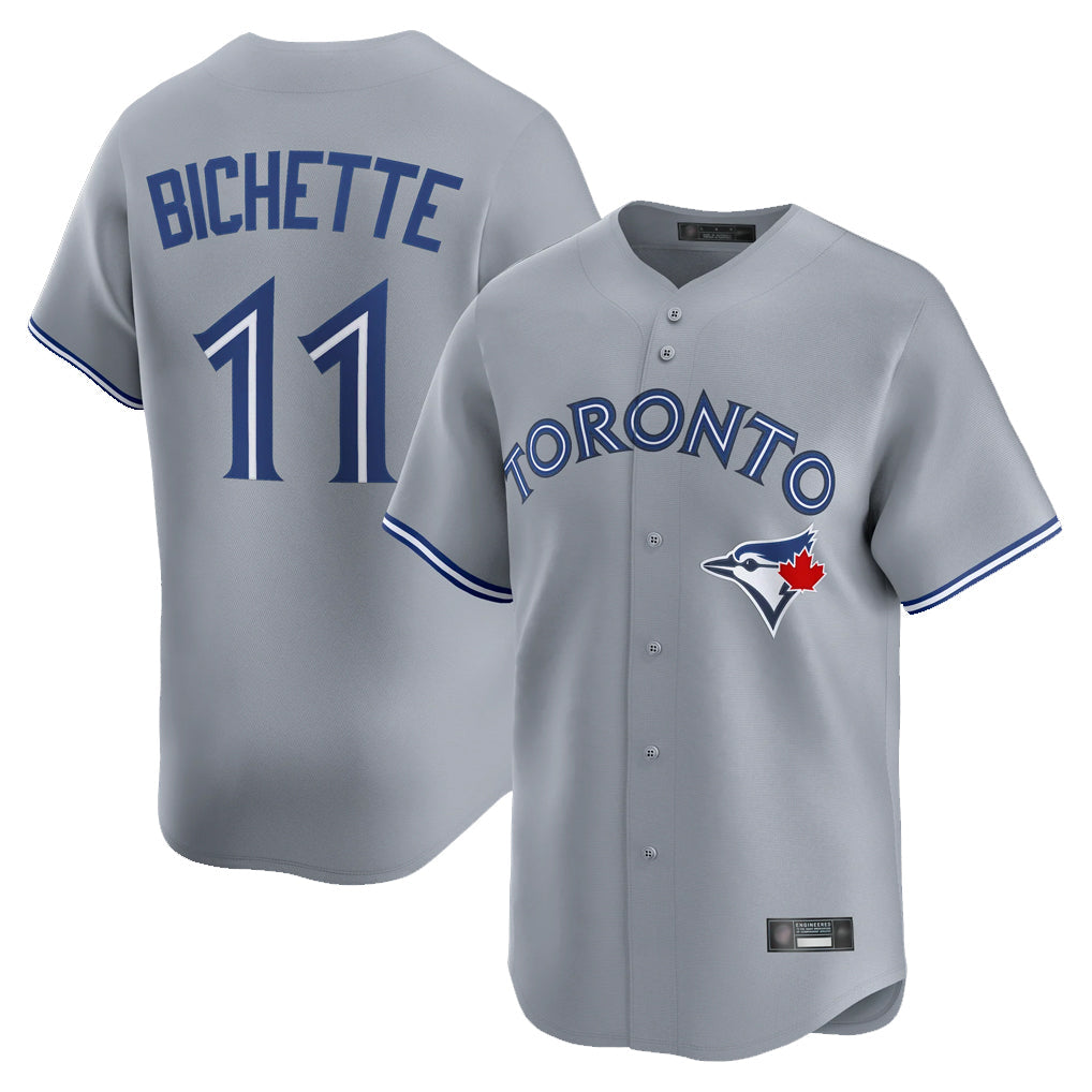 MATTH T.Blue Jays #11 Bo Bichette Player Gray Home Limited Stitched Jerseys