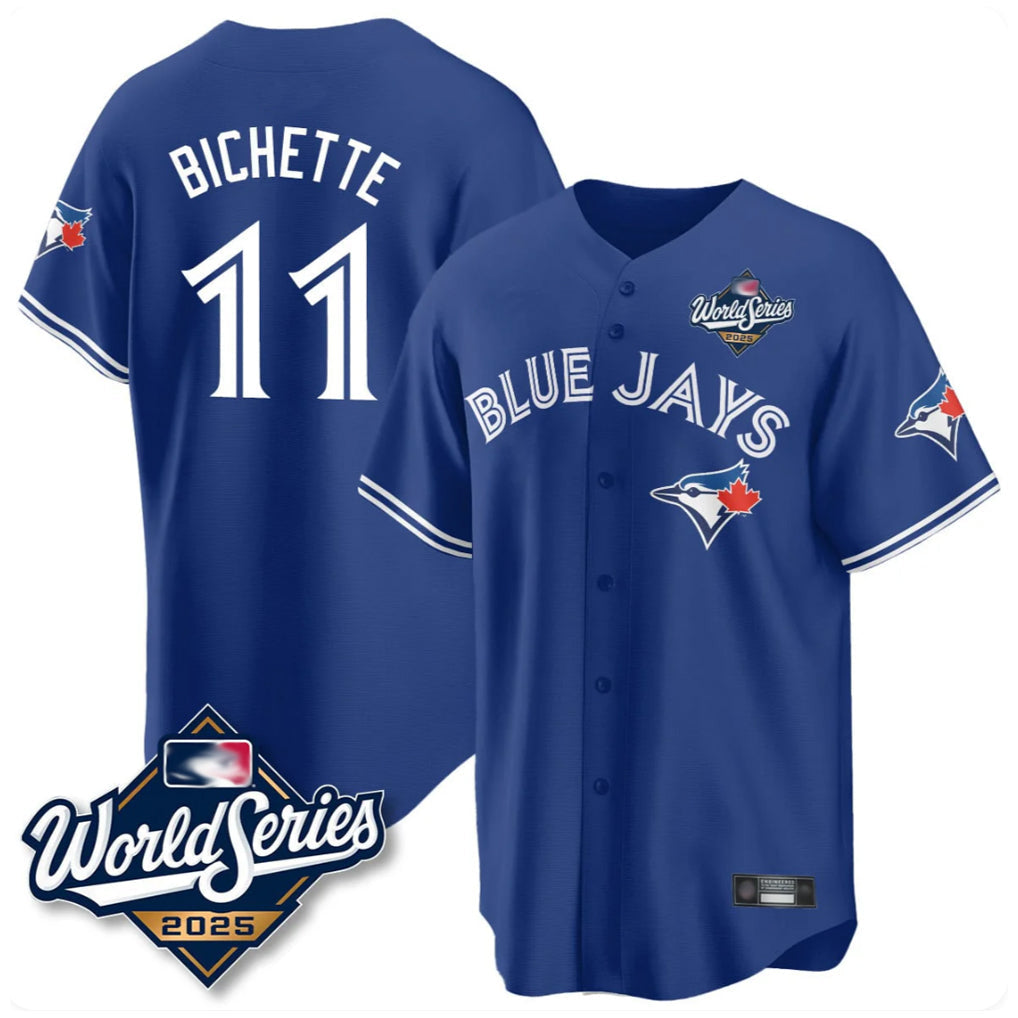 MATTH T.Blue Jays #11 Bo Bichette Player Royal 2025 World Series Limited Home Stitched Jerseys