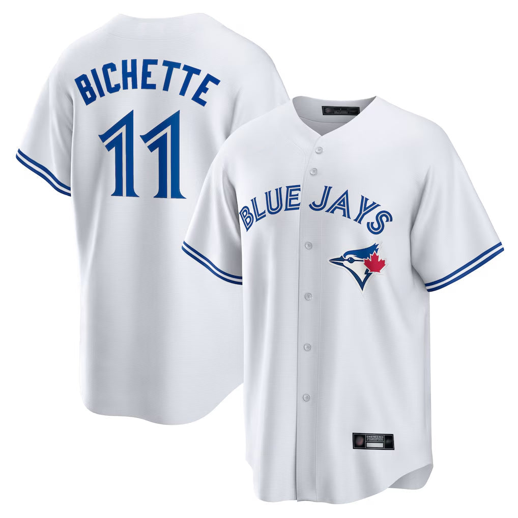 MATTH T.Blue Jays #11 Bo Bichette Player White Home Limited Stitched Jerseys