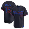 MATTH T.Blue Jays #15 Chad Green Player Black&Blue City Connect Limited Stitched Jerseys