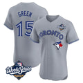 MATTH T.Blue Jays #15 Chad Green Player Gray 2025 World Series Elite Limited Stitched Jerseys