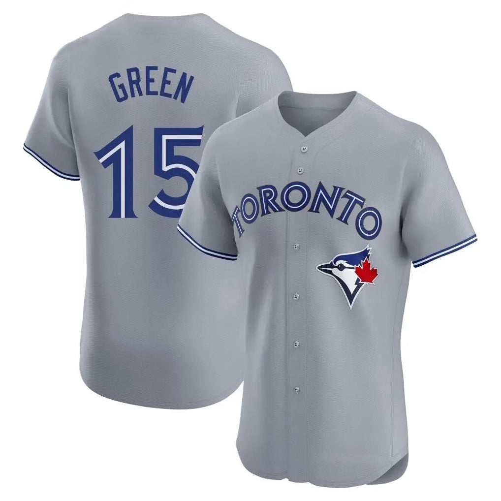 MATTH T.Blue Jays #15 Chad Green Player Gray Home Elite Limited Stitched Jerseys