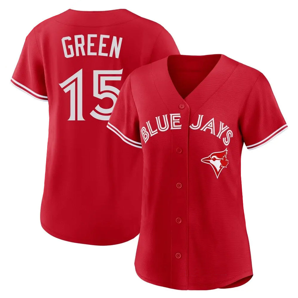 MATTH T.Blue Jays #15 Chad Green Player Red Home Limited Stitched Jerseys