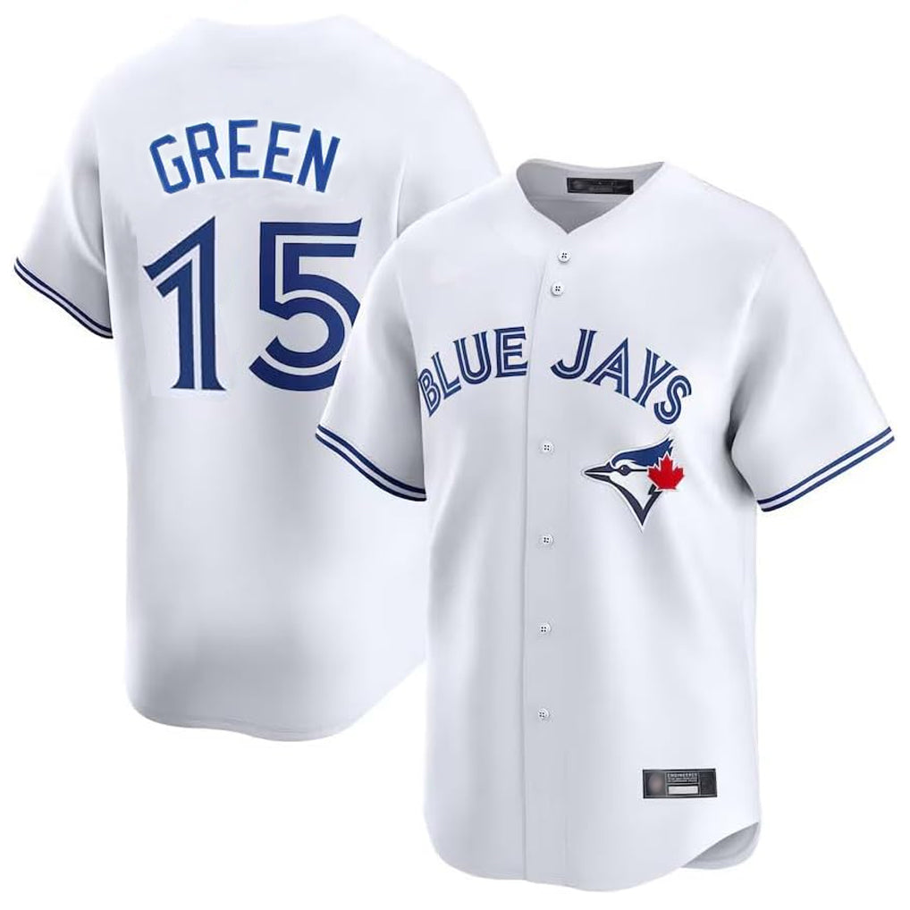 MATTH T.Blue Jays #15 Chad Green Player White Home Limited Stitched Jerseys