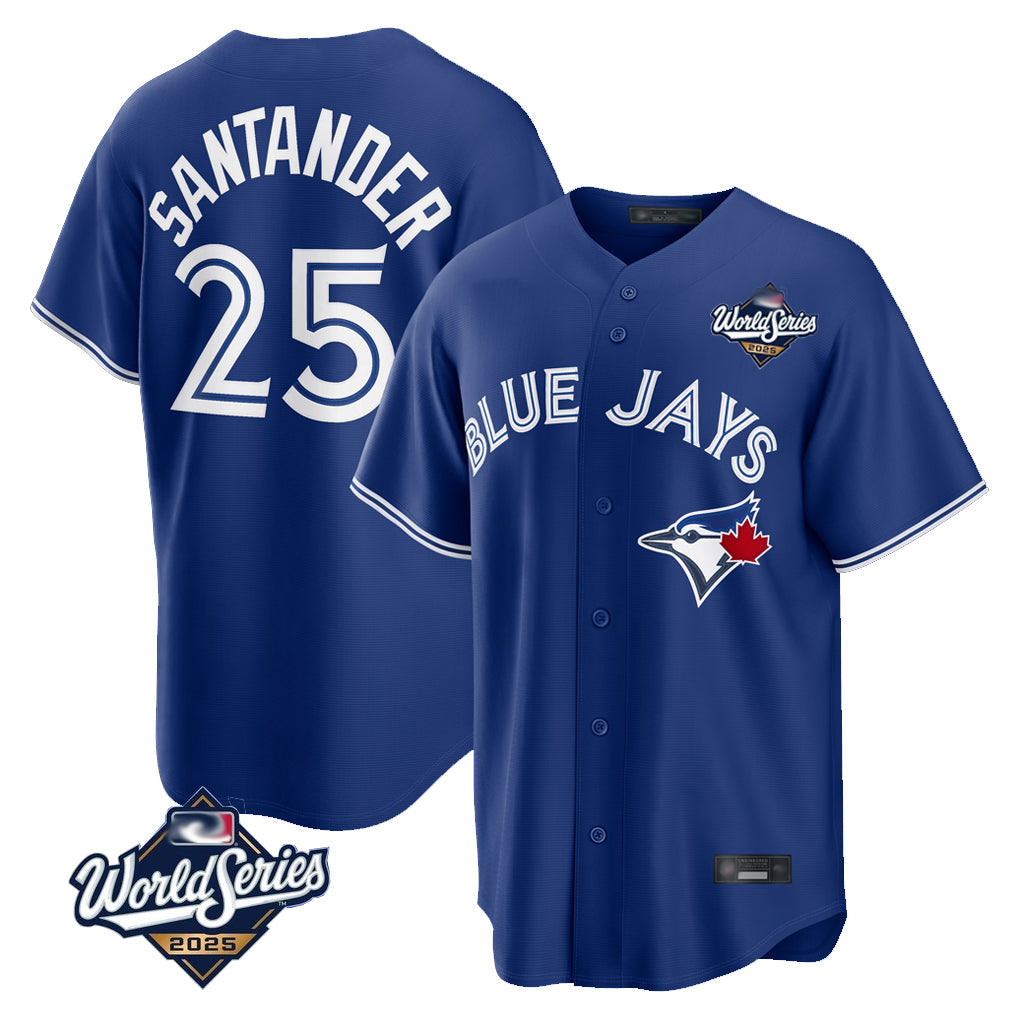 MATTH T.Blue Jays #25 Anthony Santander Player Navy 2025 World Series Home Limited Stitched Jerseys