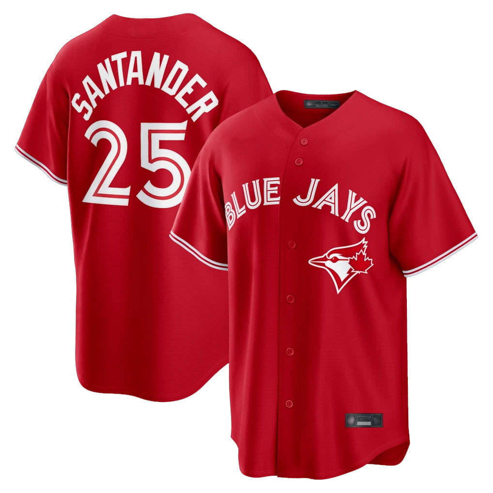 MATTH T.Blue Jays #25 Anthony Santander Player Red Home Limited Stitched Jerseys