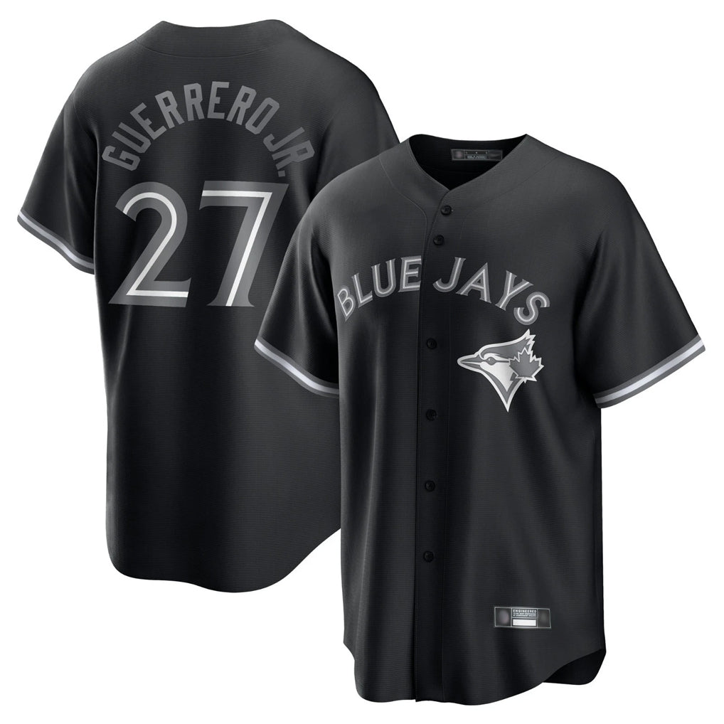 MATTH T.Blue Jays #27 Vladimir Guerrero Jr Player Black City Connect Limited Stitched Jerseys
