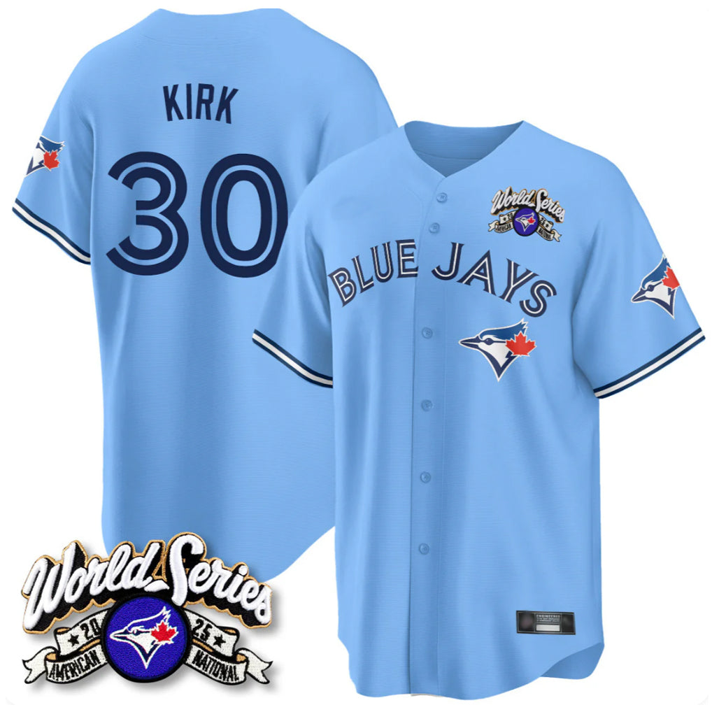 MATTH T.Blue Jays #30 Alejandro Kirk Player Blue 2025 American League All Stitched Jerseys
