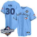 MATTH T.Blue Jays #30 Alejandro Kirk Player Blue 2025 World Series Limited Stitched Jerseys