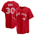 MATTH T.Blue Jays #30 Alejandro Kirk Player Red Home Game Stitched Jerseys