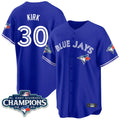 MATTH T.Blue Jays #30 Alejandro Kirk Player Royal AL East Division All Stitched Jerseys