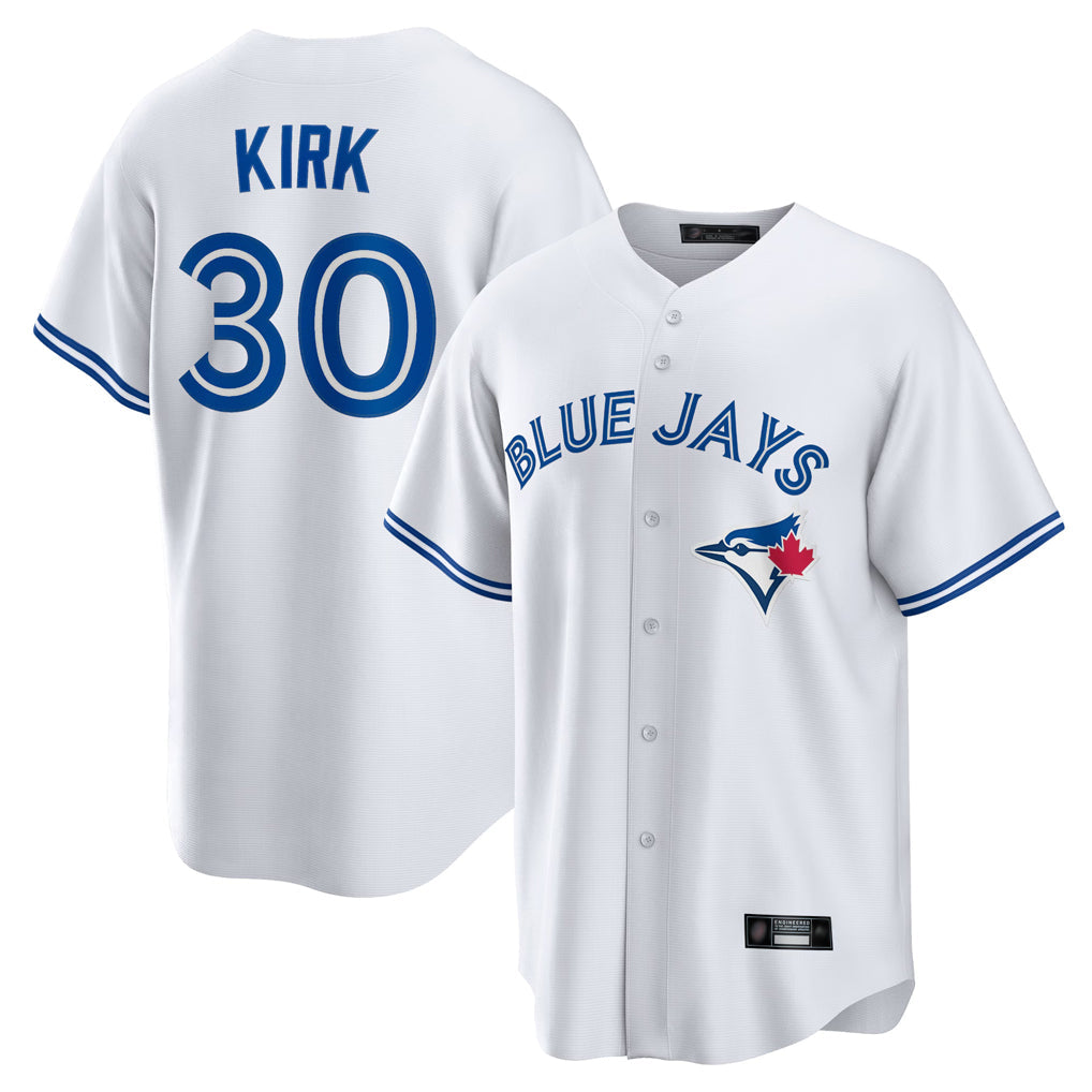 MATTH T.Blue Jays #30 Alejandro Kirk Player White Home Game Stitched Jerseys