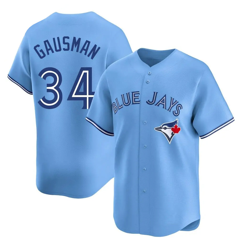 MATTH T.Blue Jays #34 Kevin Gausman Player Blue Home Limited Stitched Jerseys
