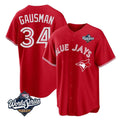 MATTH T.Blue Jays #34 Kevin Gausman Player Red 2025 American League All Stitched Jerseys