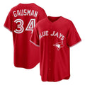 MATTH T.Blue Jays #34 Kevin Gausman Player Red Home Limited Stitched Jerseys