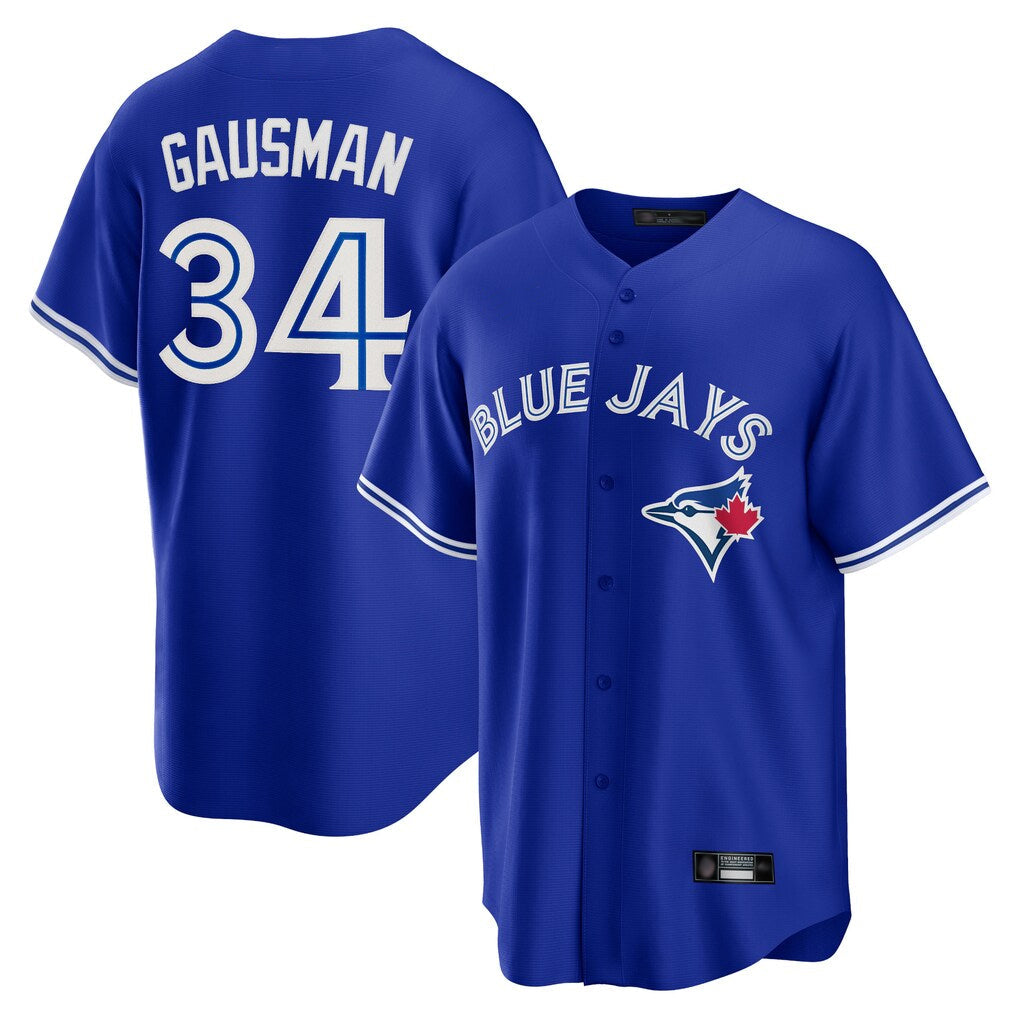 MATTH T.Blue Jays #34 Kevin Gausman Player Royal Alternate Replica Player Stitched Jerseys