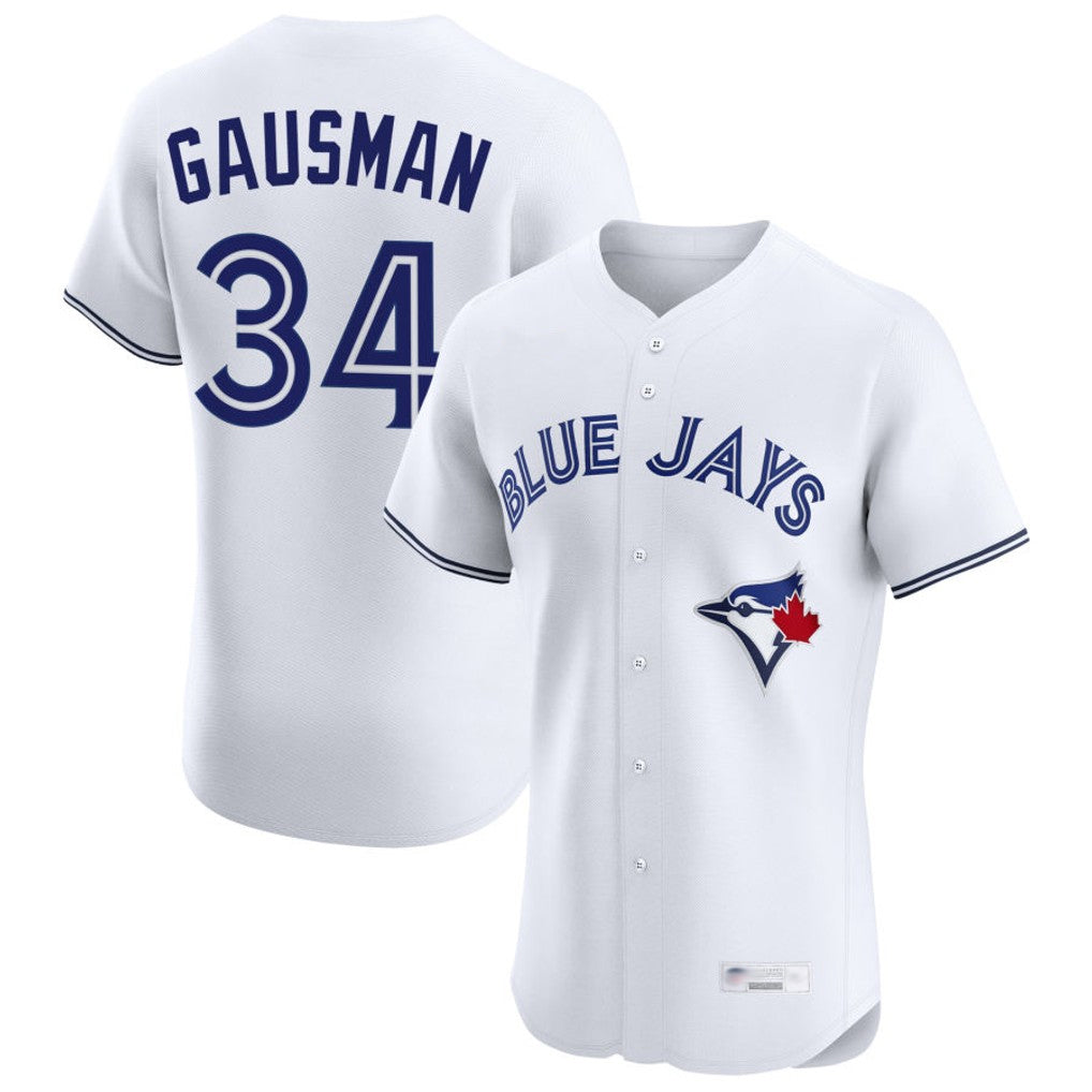 MATTH T.Blue Jays #34 Kevin Gausman Player White Home Elite Stitched Jerseys