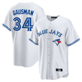 MATTH T.Blue Jays #34 Kevin Gausman Player White Home Game Stitched Jerseys