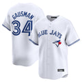 MATTH T.Blue Jays #34 Kevin Gausman Player White Home Limited Stitched Jerseys