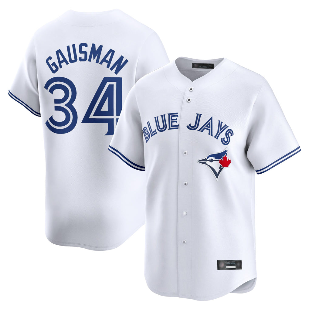 MATTH T.Blue Jays #34 Kevin Gausman Player White Home Limited Stitched Jerseys