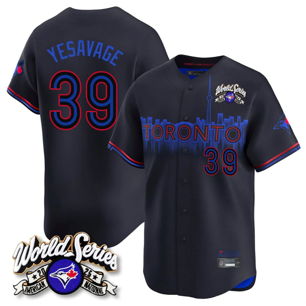 MATTH T.Blue Jays #39 Trey Yesavage Player Black 2025 American League Limited All Stitched Jerseys
