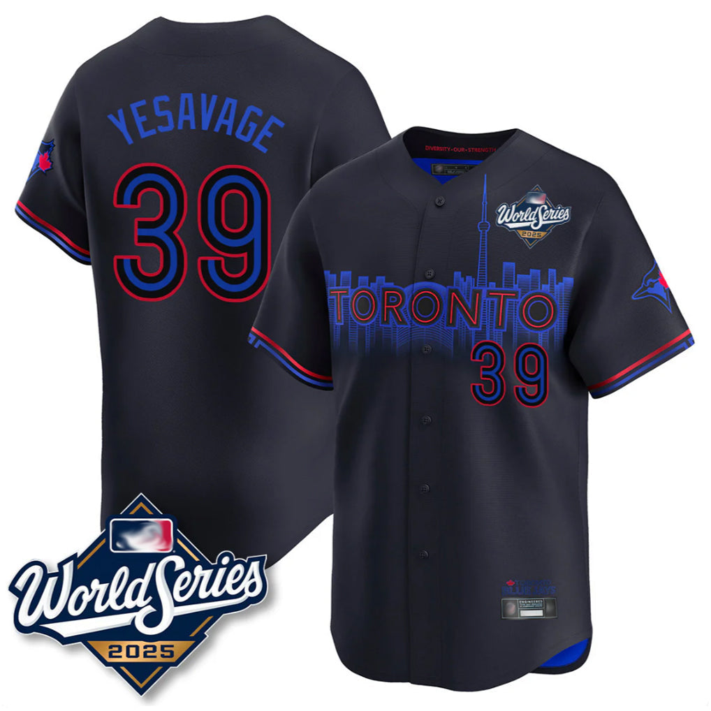 MATTH T.Blue Jays #39 Trey Yesavage Player Black AL East Division Limited All Stitched Jerseys