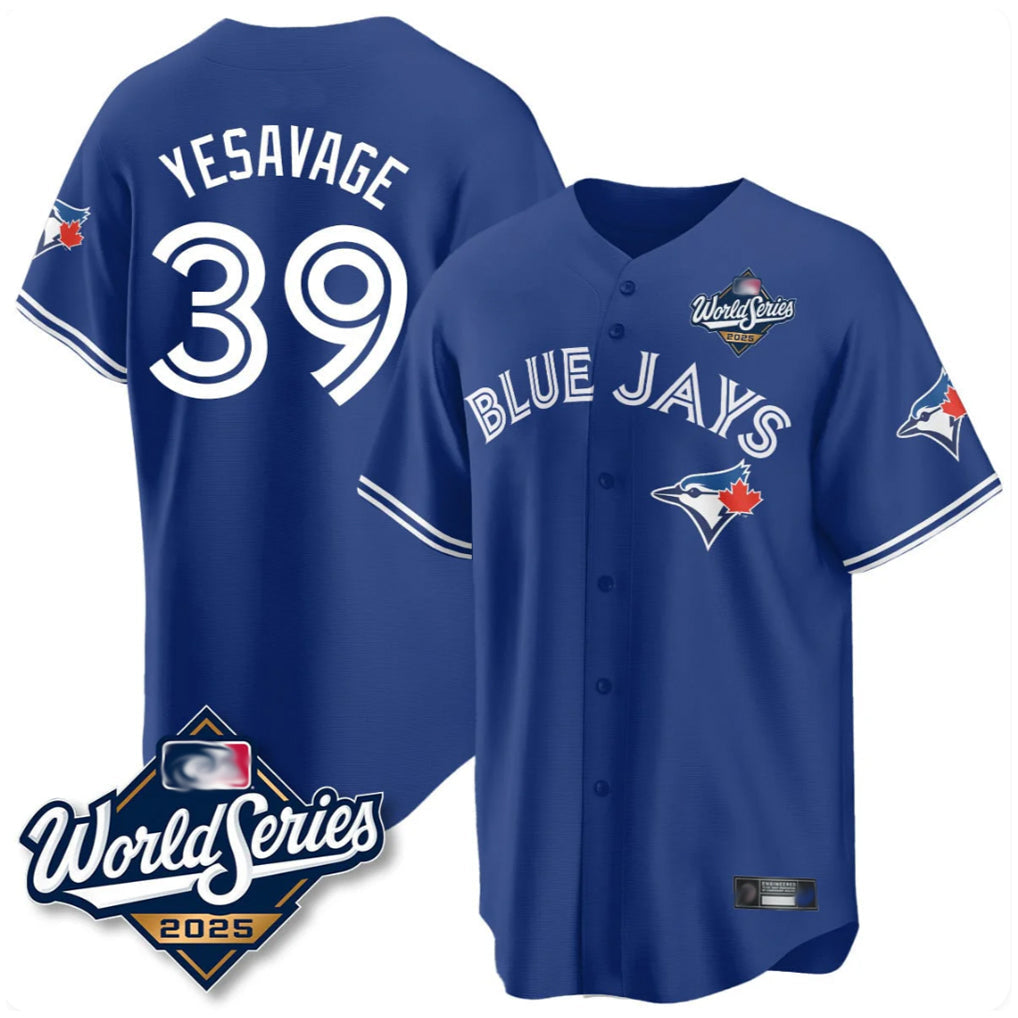 MATTH T.Blue Jays #39 Trey Yesavage Player Royal 2025 World Series Limited All Stitched Jerseys