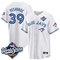 MATTH T.Blue Jays #39 Trey Yesavage Player White 2025 World Series Game All Stitched Jerseys