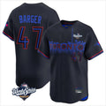 MATTH T.Blue Jays #47 Addison Barger Player Black 2025 World Series City Connect Stitched Jerseys