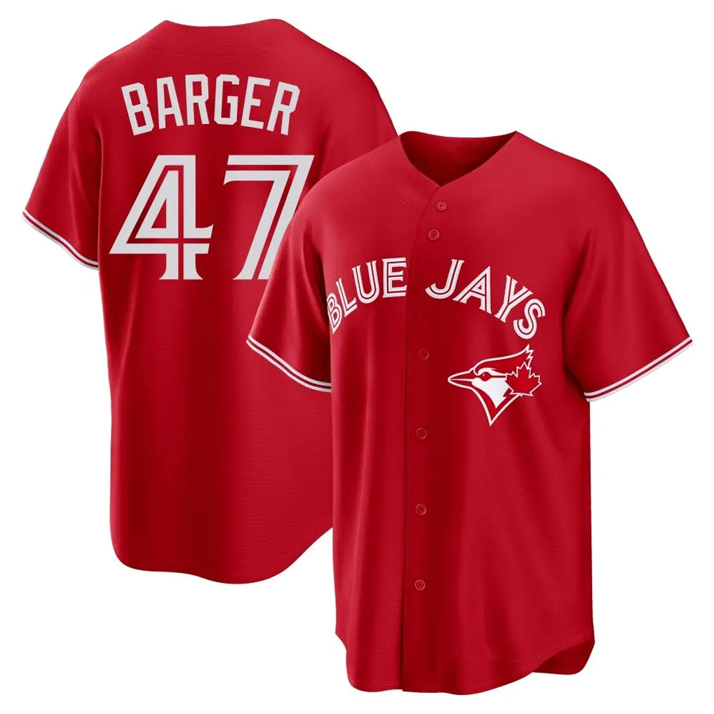 MATTH T.Blue Jays #47 Addison Barger Player Red Home Limited Game Stitched Jerseys