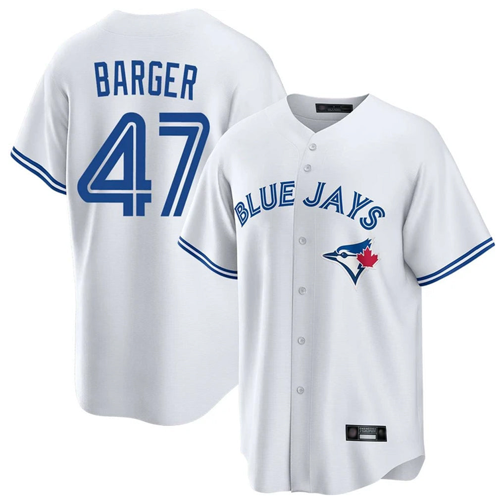 MATTH T.Blue Jays #47 Addison Barger Player White Home Stitched Jerseys