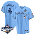 MATTH T.Blue Jays #4 George Springer Player Blue 2025 World Series Limited Stitched Jerseys