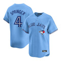 MATTH T.Blue Jays #4 George Springer Player Blue Home Game Stitched Jerseys