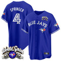 MATTH T.Blue Jays #4 George Springer Player Royal 2025 American League All Stitched Jersey