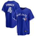 MATTH T.Blue Jays #4 George Springer Player Royal Home Game Stitched Jerseys
