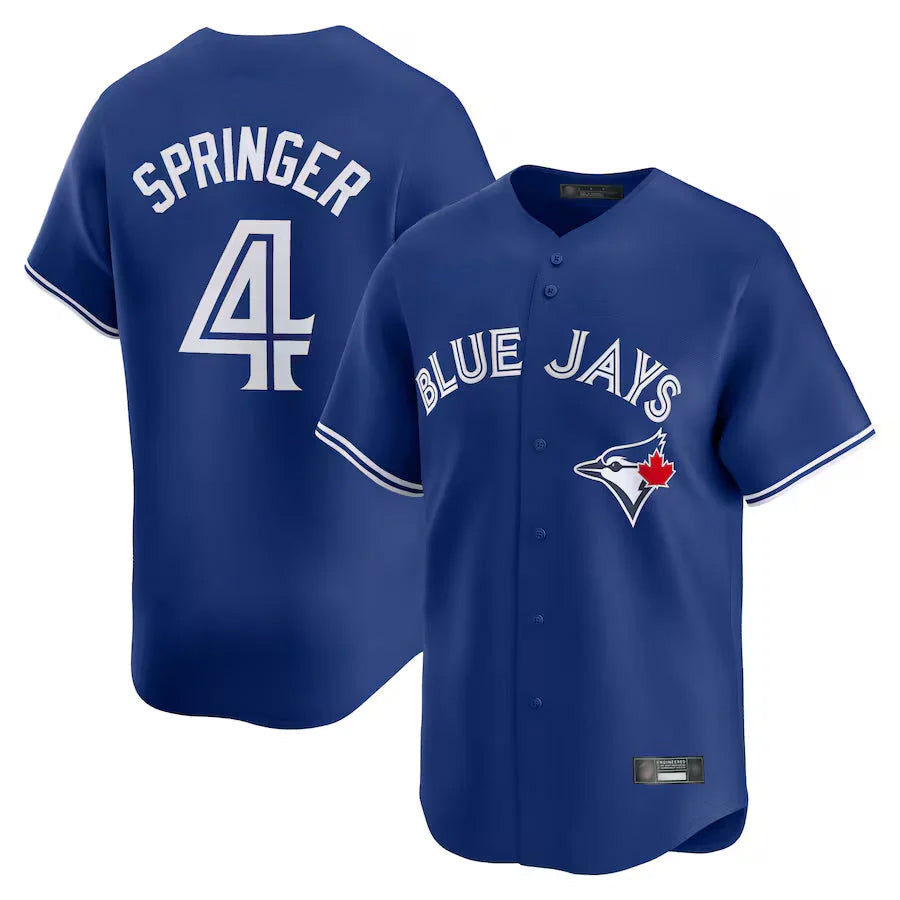MATTH T.Blue Jays #4 George Springer Player Royal Home Limited Stitched Jerseys